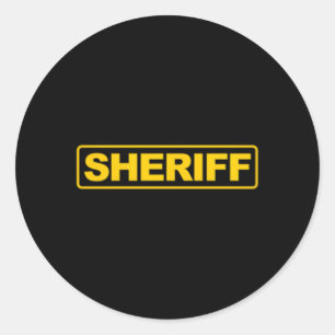 Sheriff Front Back Print Sheriff Police Ronde Sticker