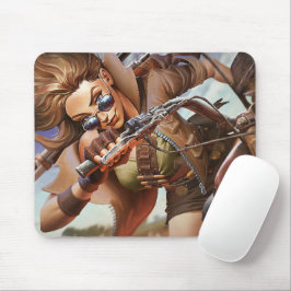 Sheriff Gaming Mousepad | Motorbike Cool Rider Pad Muismat