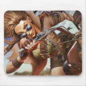 Sheriff Gaming Mousepad | Motorbike Cool Rider Pad Muismat (Voorkant)