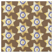 Sheriff Gold Badge op Dark Brown Stof (Close Up)