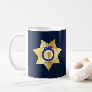 Sheriff Gold Star Badge Coffee Mok