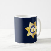 Sheriff Gold Star Badge Coffee Mok (Voorkant rechts)