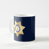 Sheriff Gold Star Badge Coffee Mok (Voorkant links)