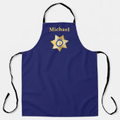 Sheriff Gold Star Badge Gepersonaliseerd Schort (Voorkant)
