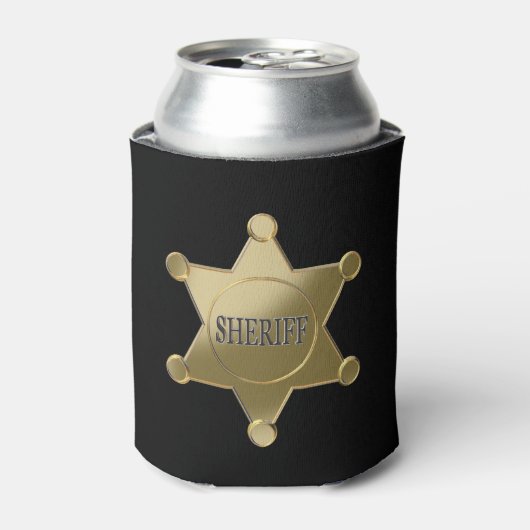 Sheriff golden star blikjeskoeler (Blikje Voorkant)