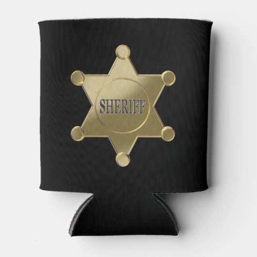 Sheriff golden star blikjeskoeler (Voorkant)