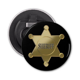Sheriff golden star button flesopener