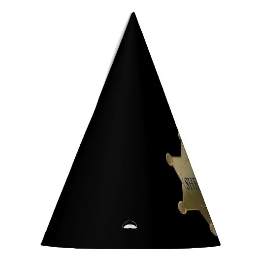 Sheriff golden star feesthoedjes (Links)