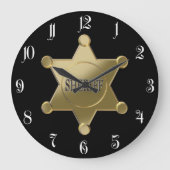 Sheriff golden star grote klok (Voorkant)