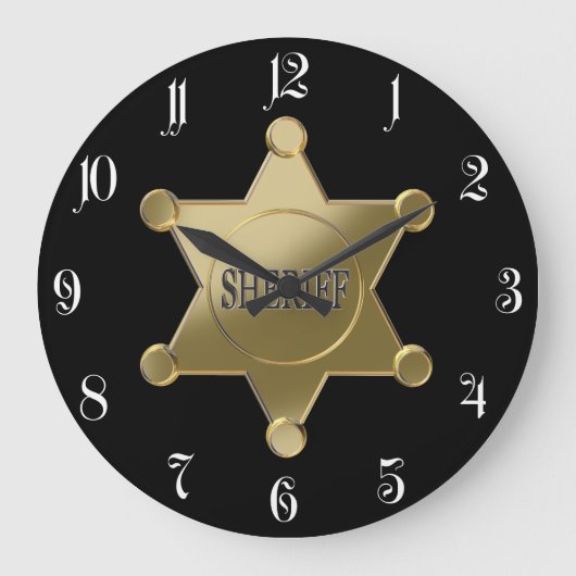 Sheriff golden star grote klok (Voorkant)