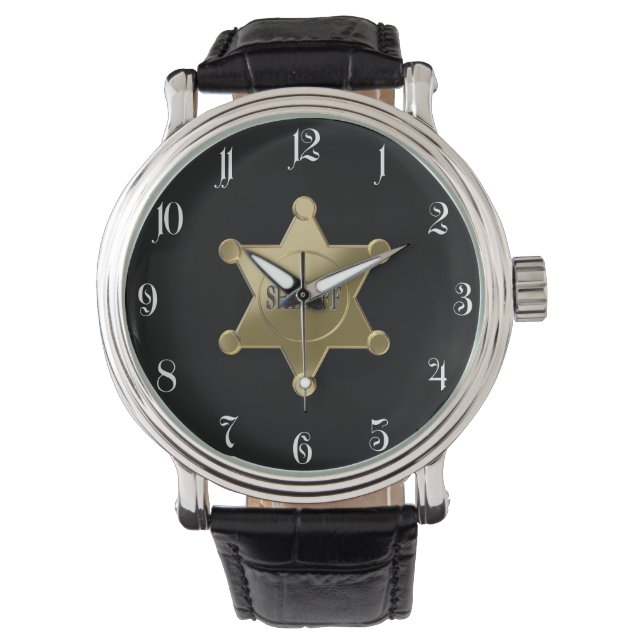 Sheriff golden star horloge (Voorkant)