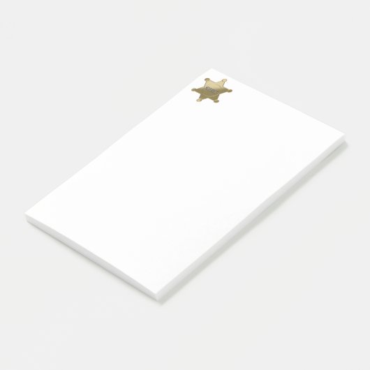 Sheriff golden star post-it® notes (Schuin)