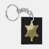 Sheriff golden star sleutelhanger (Voorkant Links)