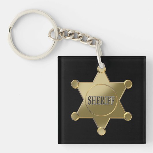 Sheriff golden star sleutelhanger (Voorkant)