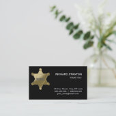Sheriff golden star visitekaartje (Staand voorkant)