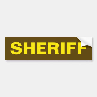 SHERIFF - Golden Yellow Logo Bumpersticker