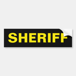 SHERIFF - Golden Yellow Logo Bumpersticker