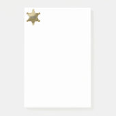 Sheriff gouden ster post-it® notes (Voorkant)