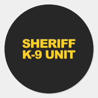 Sheriff K-9 Eenheid Front Back Print Wetshandhaver Ronde Sticker