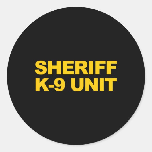 Sheriff K-9 Eenheid Front Back Print Wetshandhaver Ronde Sticker (Voorkant)