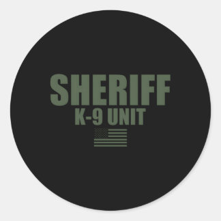 Sheriff K-9 Eenheid OD Groen Uniform Ronde Sticker
