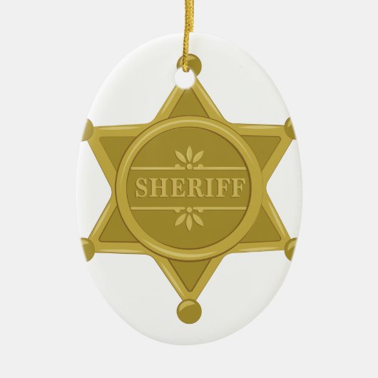 Sheriff Keramisch Ornament (Voorkant)