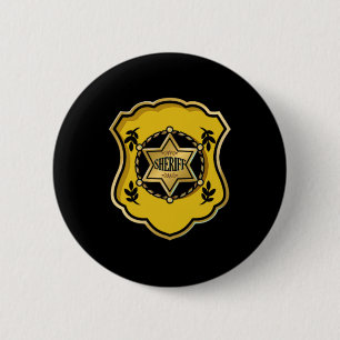 Sheriff kostuum Halloween politieagent handhaving Ronde Button 5,7 Cm