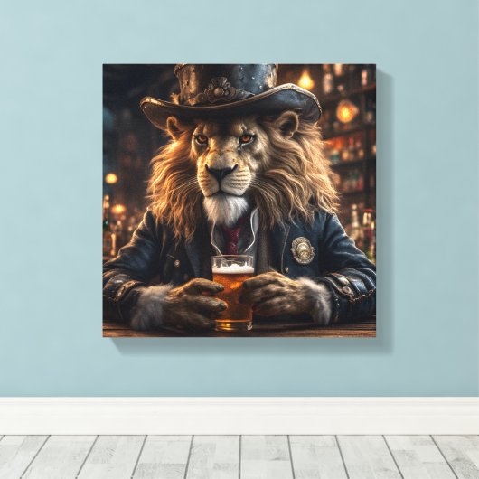 Sheriff Lion Canvas Afdruk (Insitu (Houten vloer))