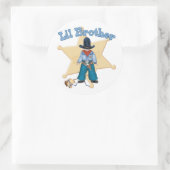 Sheriff Little Brother Ronde Sticker (Tas)