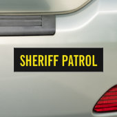 SHERIFF PATROL - Golden Yellow Logo Embleem Bumpersticker (Op auto)