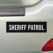 SHERIFF PATROL - White Logo Embleem Bumpersticker (Op auto)