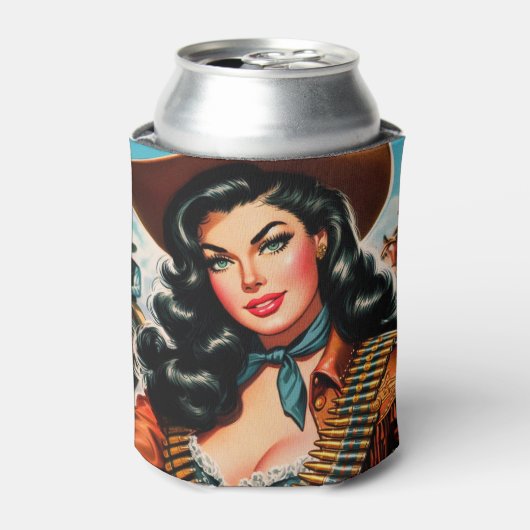 Sheriff Pin-up Blikjeskoeler (Blikje Voorkant)