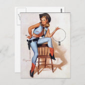 Sheriff Pin-Up Briefkaart (Voorkant / Achterkant)