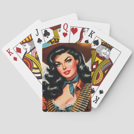 Sheriff Pin-up Pokerkaarten (Achterkant)