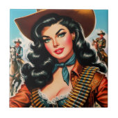  Sheriff Pin-up Tegeltje (Voorkant)