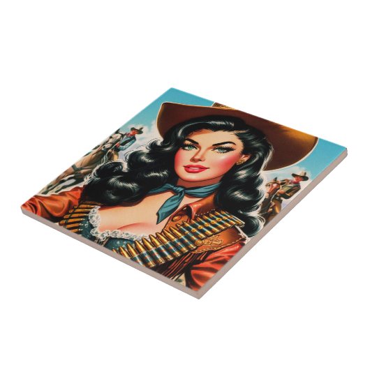  Sheriff Pin-up Tegeltje (Zijkant)