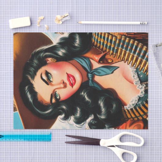  Sheriff Pin-up Tissuepapier (Craft)