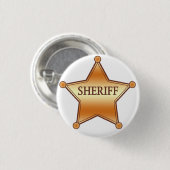 Sheriff plaque ronde button 3,2 cm (Voorkant /achterkant)
