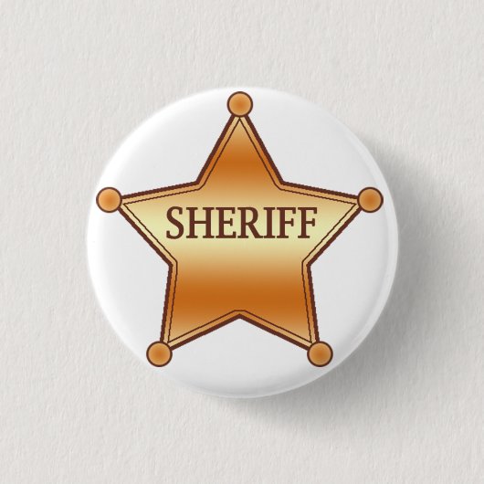 Sheriff plaque ronde button 3,2 cm (Voorkant)