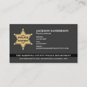 Sheriff Police Department Law Enforcement Logo Visitekaartje