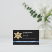 Sheriff Police Department Law Enforcement Logo Visitekaartje (Staand voorkant)