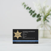 Sheriff Police Department Logo Wetshandhaving Visitekaartje (Staand voorkant)