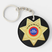 Sheriff Police Star Gold Sleutelhanger (Voorkant)
