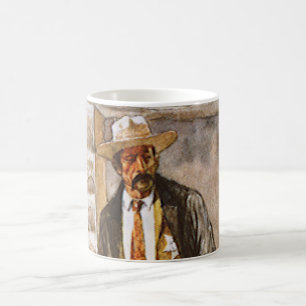 Sheriff Portret door Seltzer, Oude West Cowboy Koffiemok