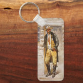 Sheriff Portret door Seltzer, Oude West Cowboy Sleutelhanger (Voorkant)
