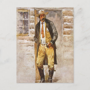 Sheriff Portret van Seltzer,  West Cowboy Briefkaart