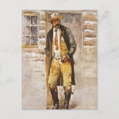 Sheriff Portret van Seltzer,  West Cowboy Briefkaart (Voorkant)