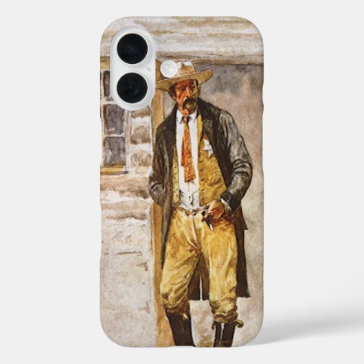 Sheriff Portret van Seltzer,  West Cowboy Case-Mate iPhone Case (Achterkant)