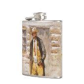 Sheriff Portret van Seltzer,  West Cowboy Heupfles (Links)