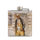 Sheriff Portret van Seltzer,  West Cowboy Heupfles (Achterkant)